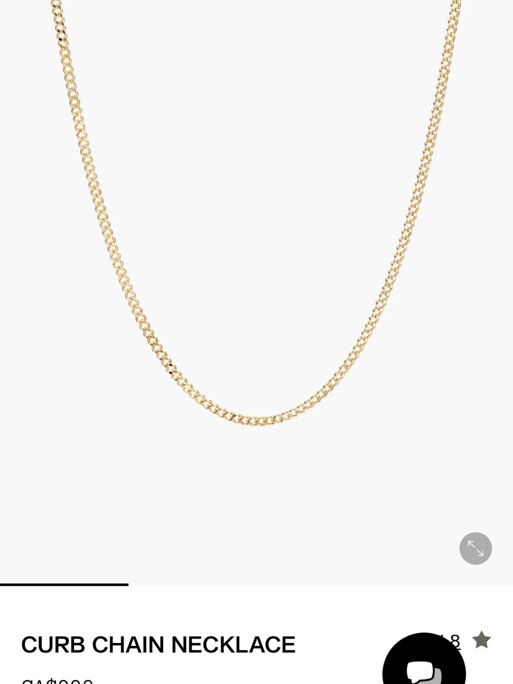 Mejuri Gold Curb Chain Necklace